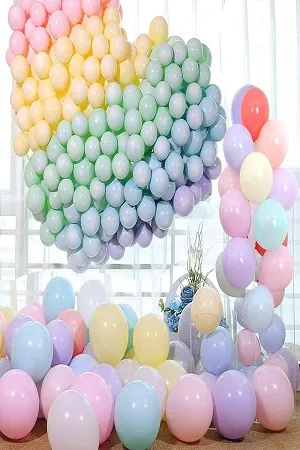 بالونات باستيل لون واحد متعددة 25 بالونة pastel latex balloons